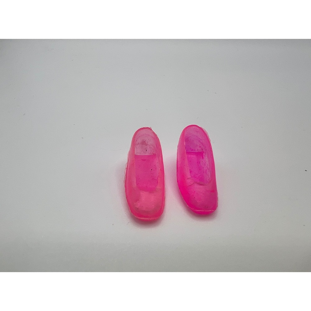 Vintage‎ Mattel Barbie Translucent Neon Pink Pump Heels Hong Kong Doll Shoes